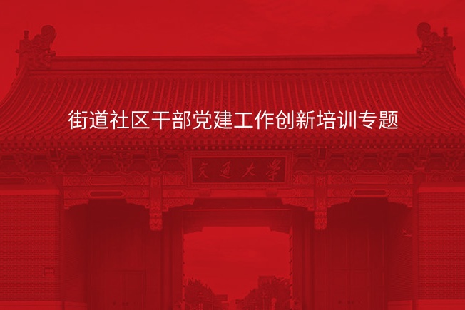 南京大学街道社区干部党建工作创新培训专题