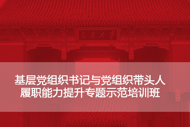 基层党组织书记与党组织带头人履职能力提升专题示范培训班